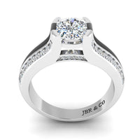 JBR Split Shank Cushion Cut Sterling Silver Ring - JBR Jeweler