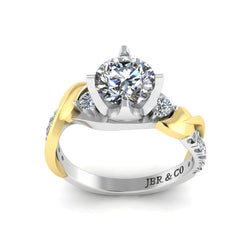 JBR Split Shank Solitaire Sterling Silver Promise Ring - JBR Jeweler