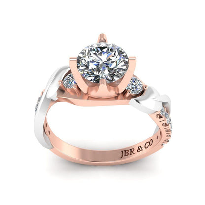 JBR Split Shank Solitaire Sterling Silver Promise Ring - JBR Jeweler