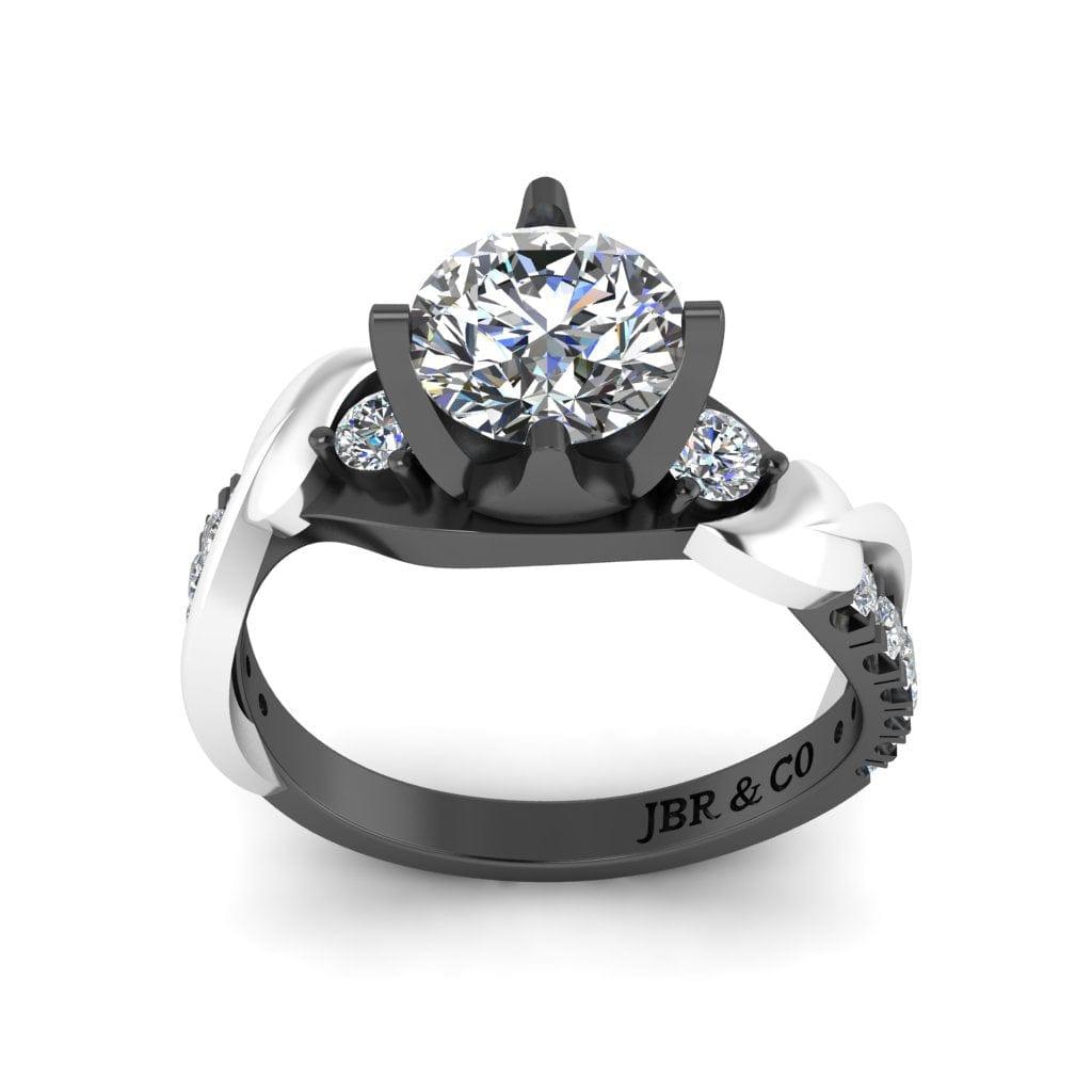 JBR Split Shank Solitaire Sterling Silver Promise Ring - JBR Jeweler