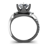 JBR Split Shank Solitaire Sterling Silver Promise Ring - JBR Jeweler