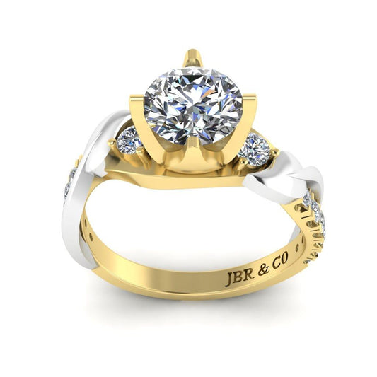 JBR Split Shank Solitaire Sterling Silver Promise Ring - JBR Jeweler