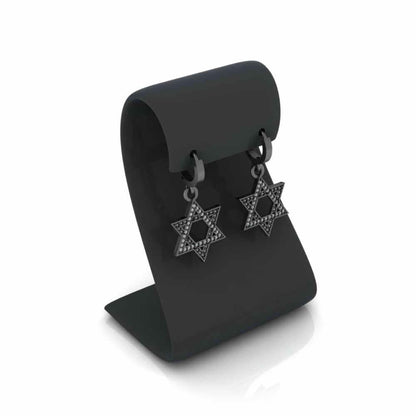 JBR Star of David Sterling Silver Women Earrings - JBR Jeweler