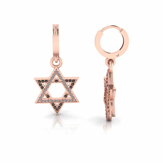 JBR Star of David Sterling Silver Women Earrings - JBR Jeweler