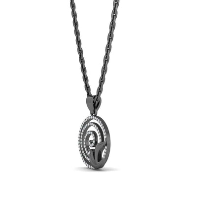 JBR Swirling Sparrow Round Cut Sterling Silver Necklace - JBR Jeweler