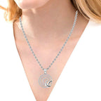 JBR Swirling Sparrow Round Cut Sterling Silver Necklace - JBR Jeweler