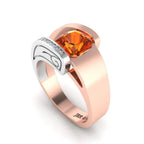 JBR Tension Set Cushion Cut Sterling Silver Ring - JBR Jeweler