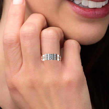 JBR Tension Set Emerald Cut Sterling Silver Ring - JBR Jeweler