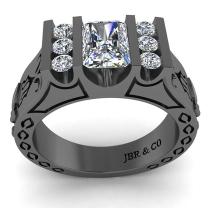 JBR Tension Set Emerald Cut Sterling Silver Ring - JBR Jeweler