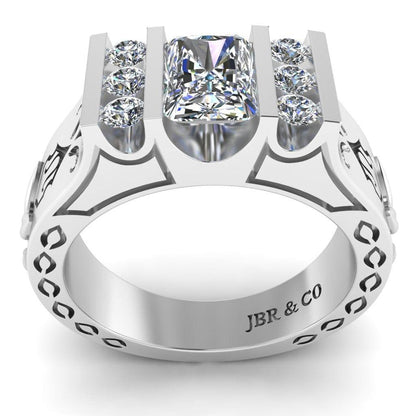 JBR Tension Set Emerald Cut Sterling Silver Ring - JBR Jeweler