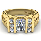 JBR Tension Set Emerald Cut Sterling Silver Ring - JBR Jeweler