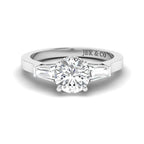 JBR Three Stone 1.30CT Round Cut Sterling Silver Ring - JBR Jeweler