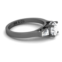 JBR Three Stone 1.30CT Round Cut Sterling Silver Ring - JBR Jeweler