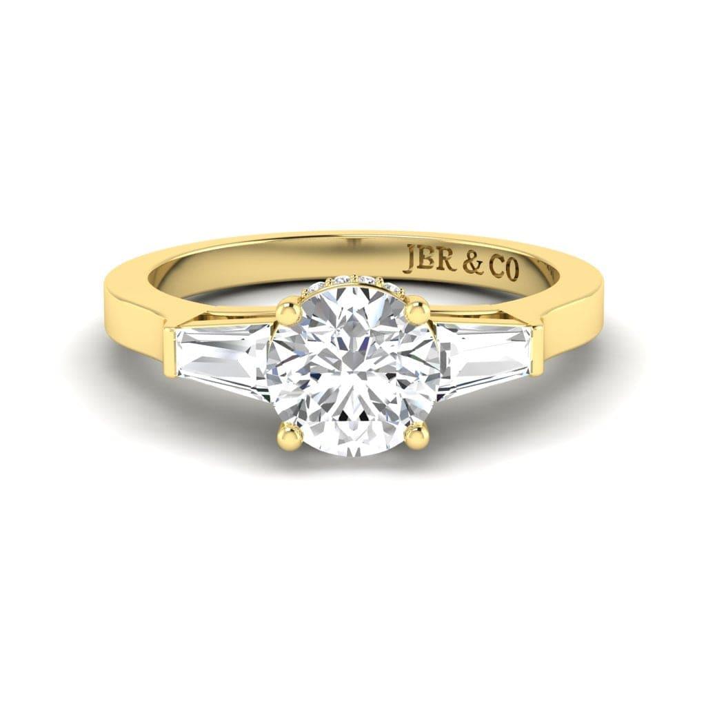 JBR Three Stone 1.30CT Round Cut Sterling Silver Ring - JBR Jeweler