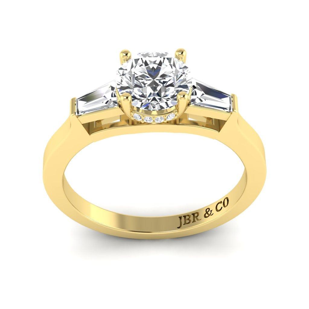 JBR Three Stone 1.30CT Round Cut Sterling Silver Ring - JBR Jeweler