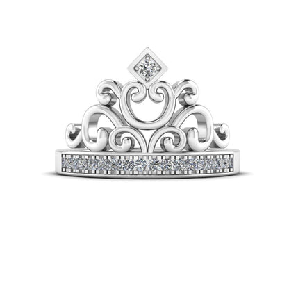 JBR Tiara Sterling Silver Princess Cocktail Ring For Women - JBR Jeweler