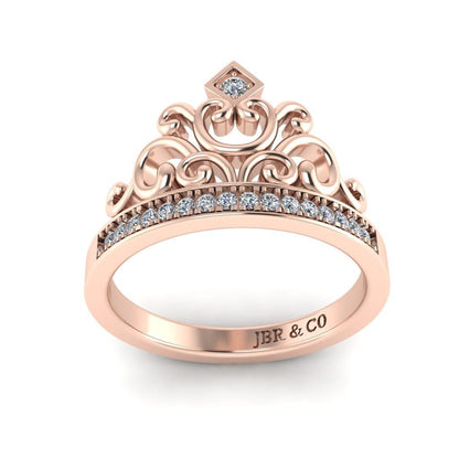 JBR Tiara Sterling Silver Princess Cocktail Ring For Women - JBR Jeweler