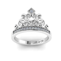 JBR Tiara Sterling Silver Princess Cocktail Ring For Women - JBR Jeweler