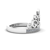 JBR Tiara Sterling Silver Princess Cocktail Ring For Women - JBR Jeweler