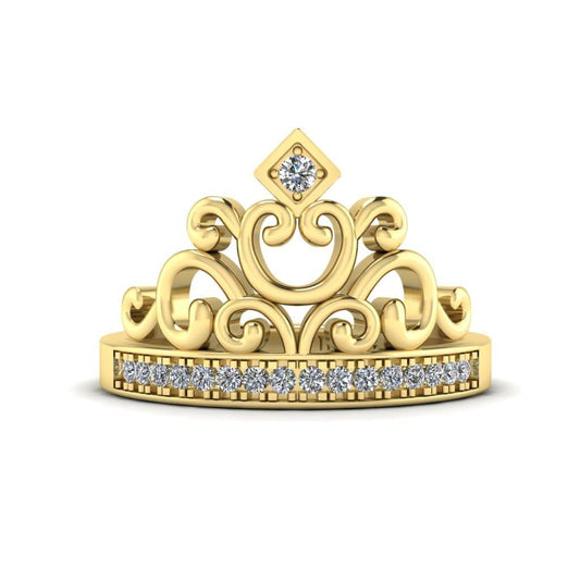 JBR Tiara Sterling Silver Princess Cocktail Ring For Women - JBR Jeweler