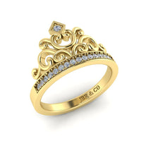 JBR Tiara Sterling Silver Princess Cocktail Ring For Women - JBR Jeweler