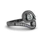 JBR Together Crossover Round Cut Sterling Silver Promise Ring - JBR Jeweler
