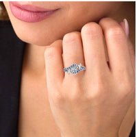 JBR Traditional Round Cut Sterling Silver Promise Ring - JBR Jeweler