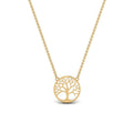 JBR Tree Of Life Disc Sterling Silver Chain Pendant Necklace - JBR Jeweler