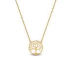 JBR Tree Of Life Disc Sterling Silver Chain Pendant Necklace - JBR Jeweler