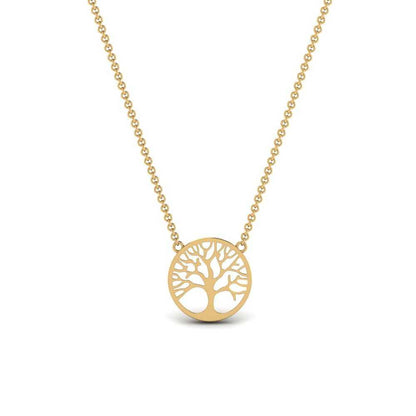 JBR Tree Of Life Disc Sterling Silver Chain Pendant Necklace - JBR Jeweler