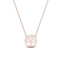 JBR Tree Of Life Disc Sterling Silver Chain Pendant Necklace - JBR Jeweler