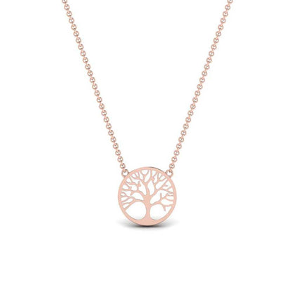 JBR Tree Of Life Disc Sterling Silver Chain Pendant Necklace - JBR Jeweler