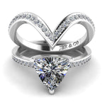 JBR Jeweler Silver Ring 3 / Silver JBR Trillion Cut Sterling Silver Ring Set
