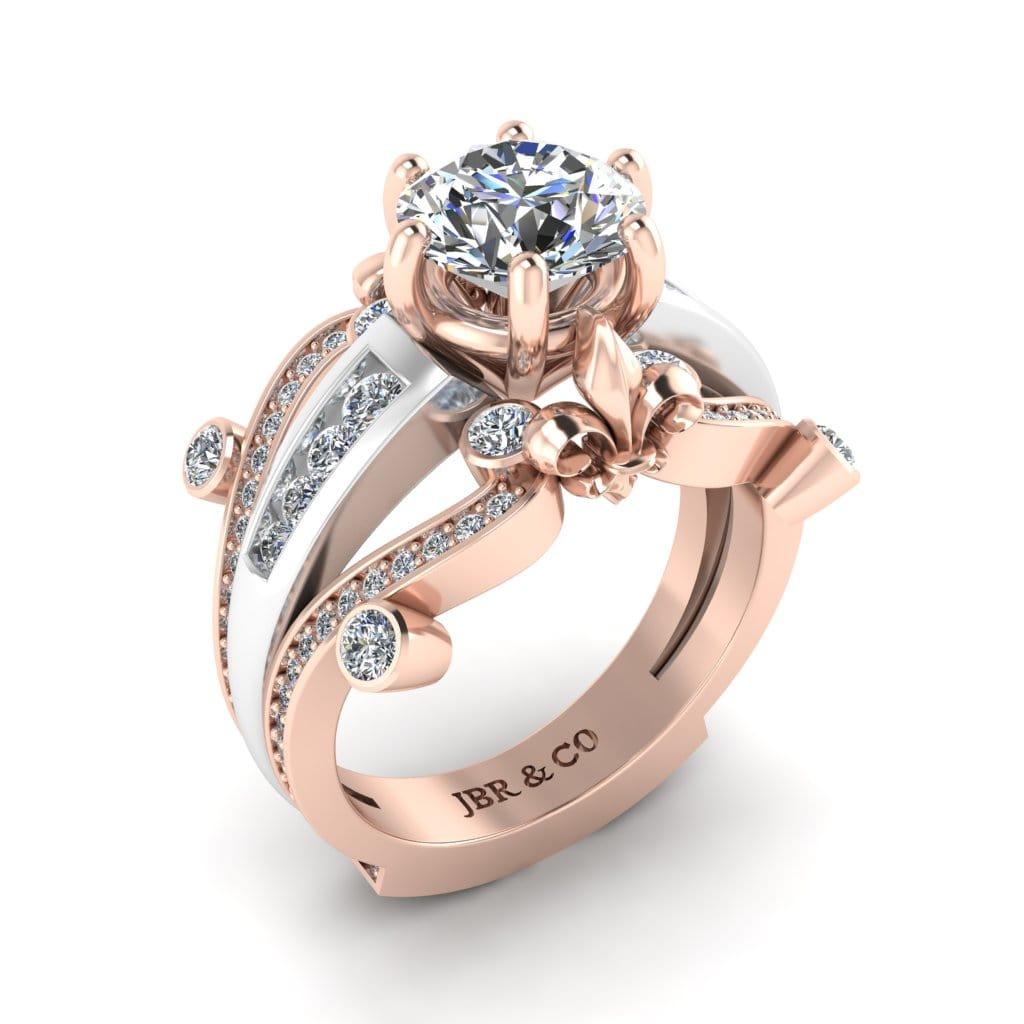 JBR Two Tone 2.0CT Round Cut Sterling Silver Ring - JBR Jeweler