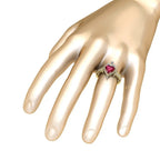 JBR Two Tone Dagger Heart Cut Sterling Silver Ring - JBR Jeweler
