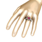 JBR Two Tone Dagger Heart Cut Sterling Silver Ring - JBR Jeweler