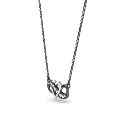 JBR Two Tone Heart Infinity Sterling Silver Necklace Pendate - JBR Jeweler