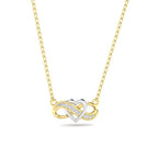 JBR Two Tone Heart Infinity Sterling Silver Necklace Pendate - JBR Jeweler