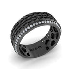 JBR Tyre Mechanism Sterling Silver Band - JBR Jeweler