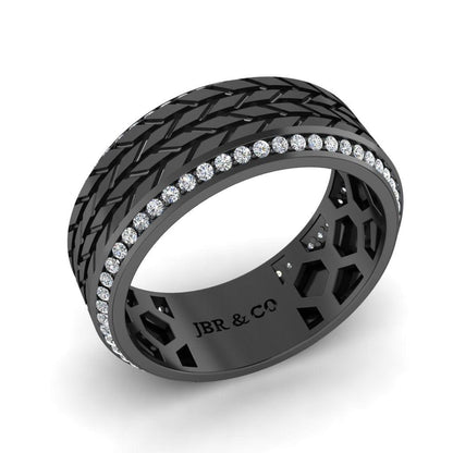 JBR Tyre Mechanism Sterling Silver Band - JBR Jeweler