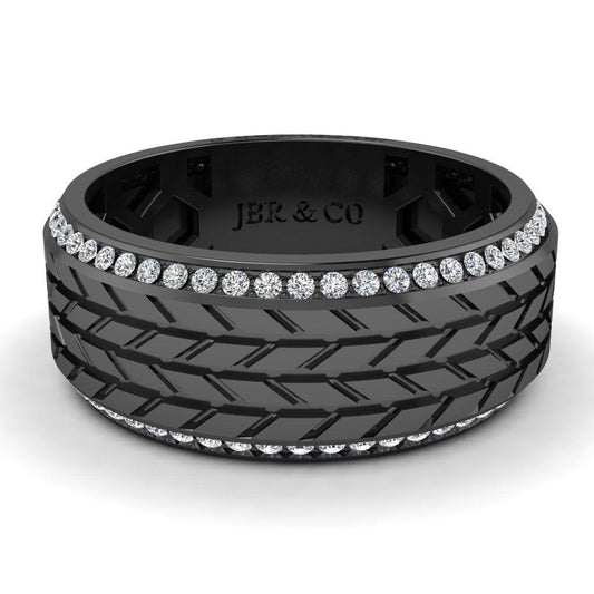 JBR Tyre Mechanism Sterling Silver Band - JBR Jeweler