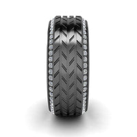 JBR Tyre Mechanism Sterling Silver Band - JBR Jeweler