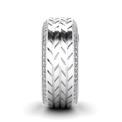 JBR Tyre Mechanism Sterling Silver Band - JBR Jeweler