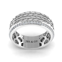 JBR Tyre Mechanism Sterling Silver Band - JBR Jeweler