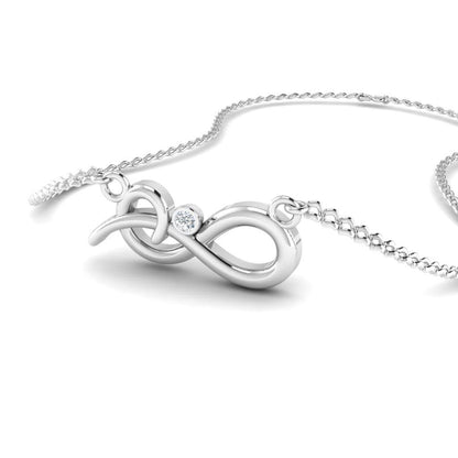 JBR Unique Infinity Sterling Silver Necklace Pendate - JBR Jeweler