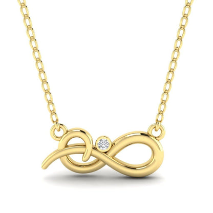 JBR Unique Infinity Sterling Silver Necklace Pendate - JBR Jeweler