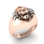 JBR Unisex Skull and Bone Sterling Silver Ring - JBR Jeweler
