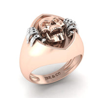 JBR Unisex Skull and Bone Sterling Silver Ring - JBR Jeweler