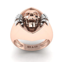 JBR Unisex Skull and Bone Sterling Silver Ring - JBR Jeweler