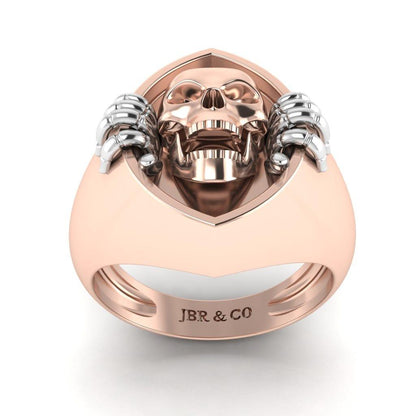 JBR Unisex Skull and Bone Sterling Silver Ring - JBR Jeweler